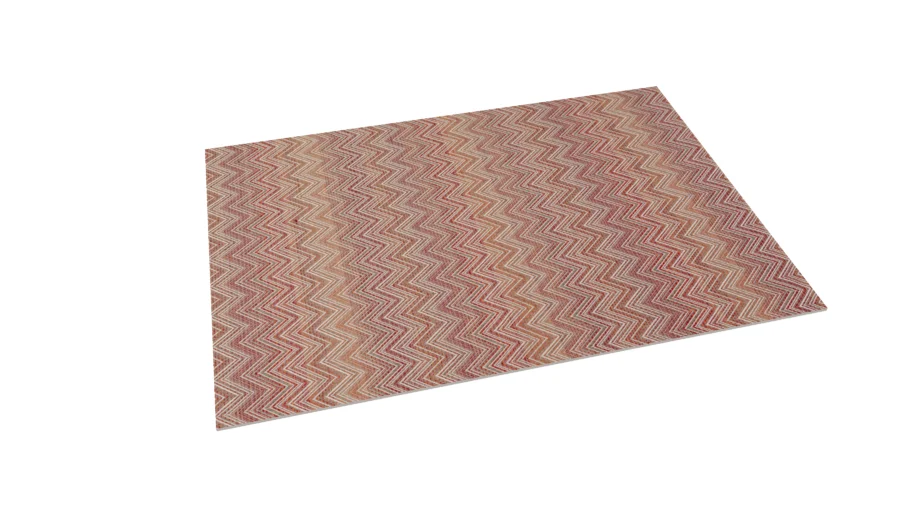 56149 Outdoor Carpet Zigzag Red 230x330cm