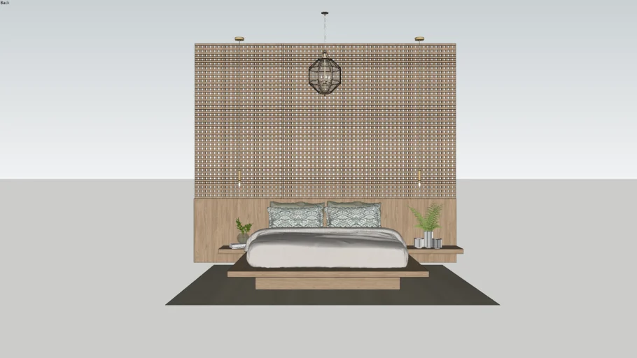 CAMA COM PAINEL MUXARABI / MUXARABIE