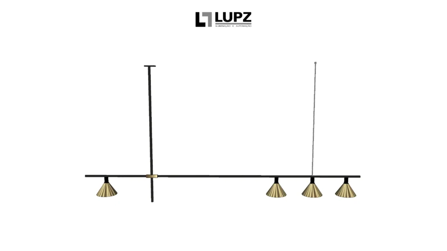Pendente Linear Dourado