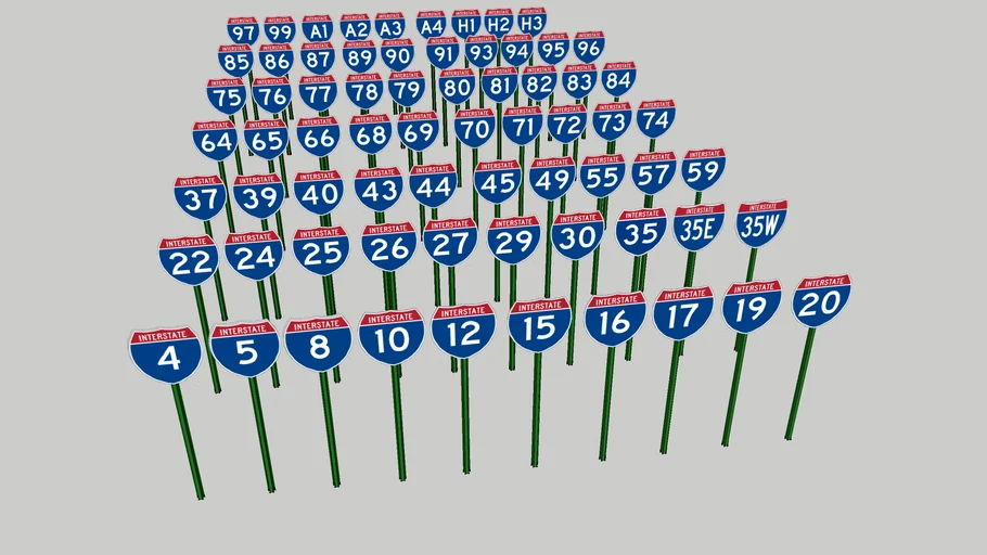 Complete Set of Interstate Shields