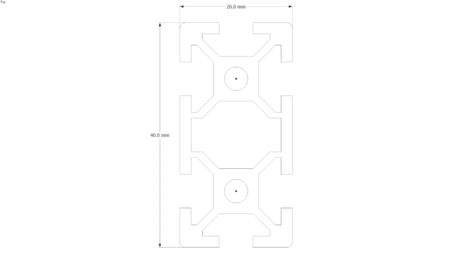 Aluminium profile 20x40mm - อลูมิเนียมโปรไฟล์ 20x40มม
