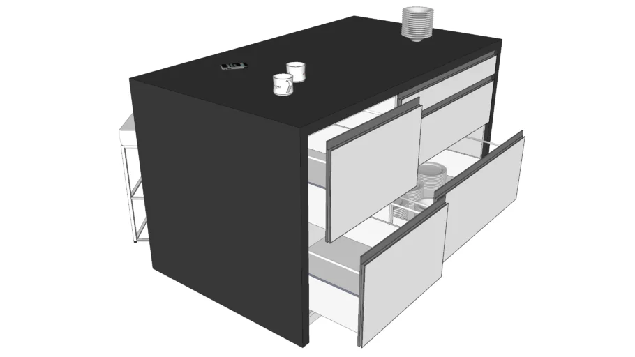 Mueble isla de 158 cm