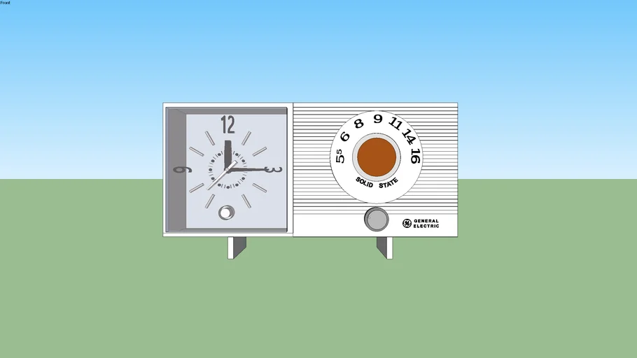 Vintage 1960's AM Clock Radio