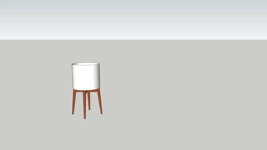 West Elm - Mid-Century Turned Wood Leg Planter - Tall Floor