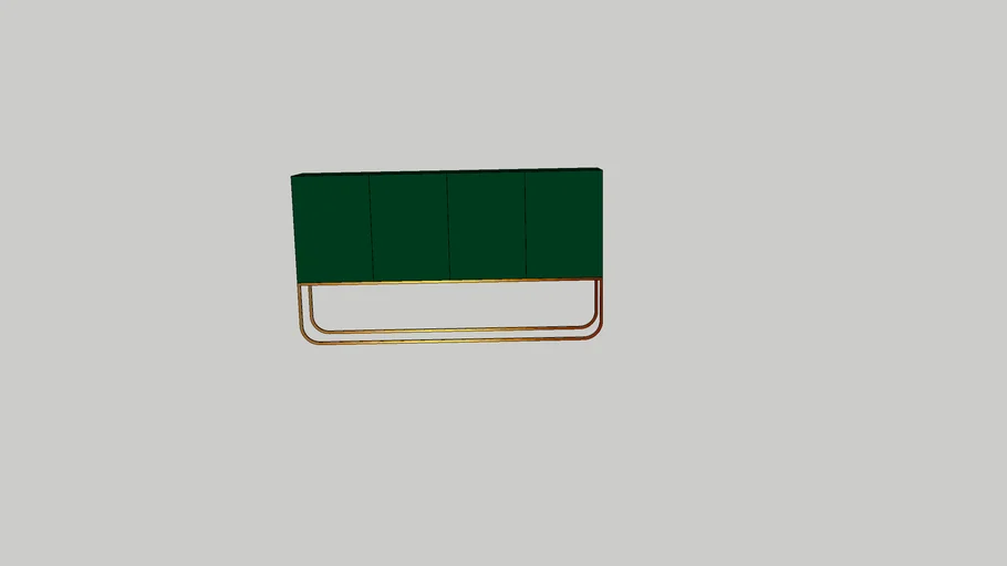 Modern cabinet closet dressoir green gold 