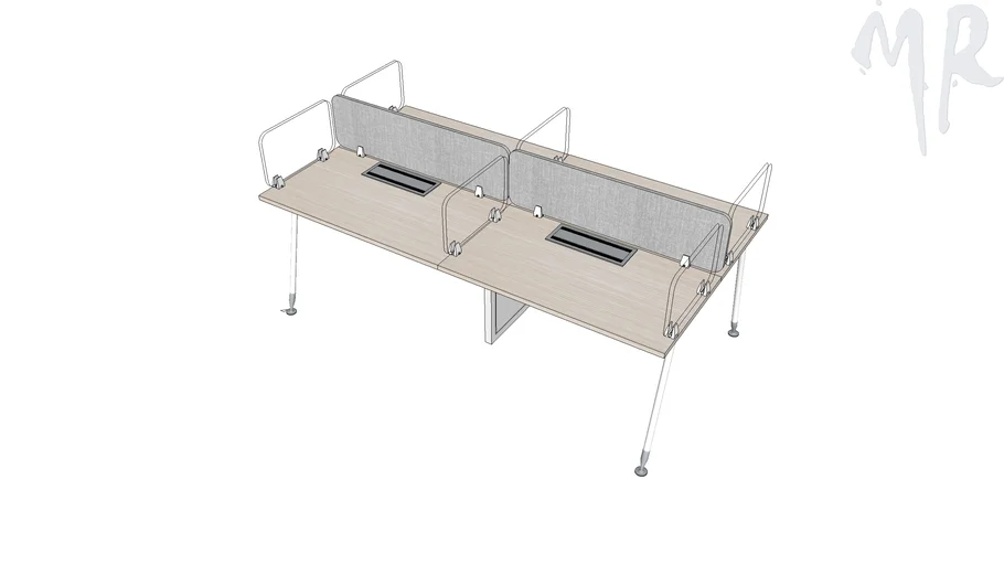 Workstation 4 seater - A by #martapasaa