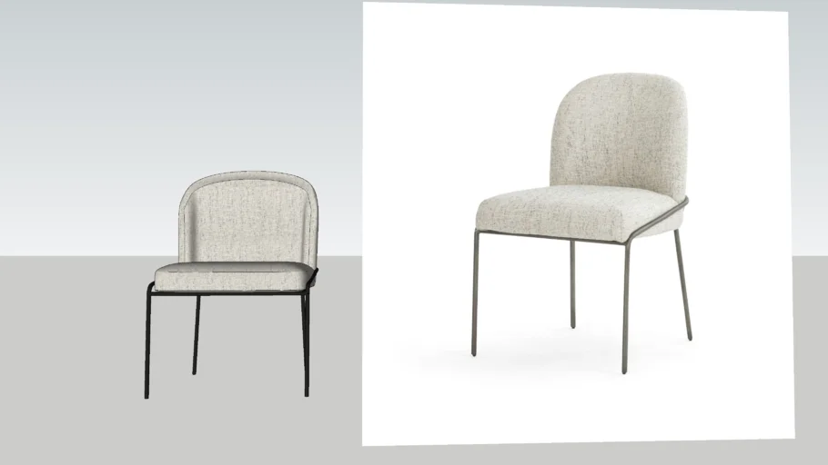 WEST ELM- Curved Back Dining Chair