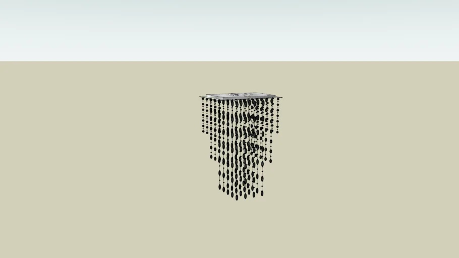 Lustre de Cristal retangular