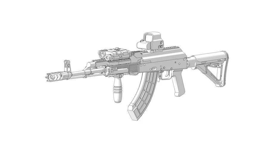 Tactical AKM 3D MODEL B