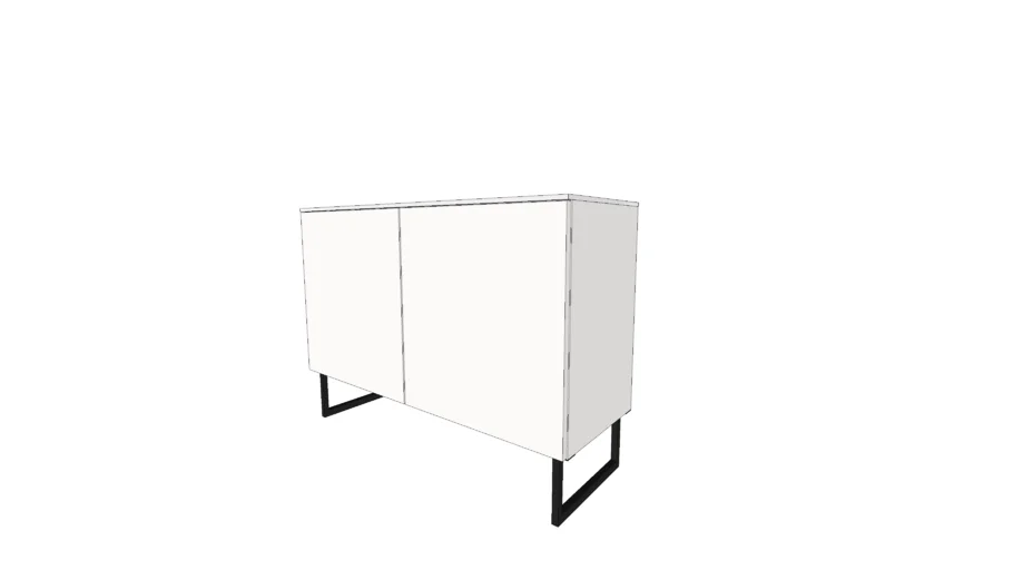 Buffet IKEA BESTA sur pied decoratif en métal noir