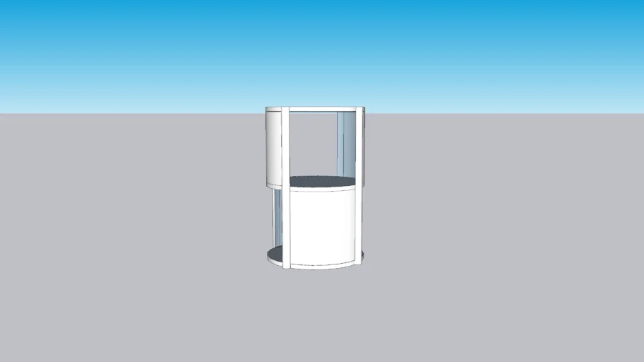 Round demo table / display case