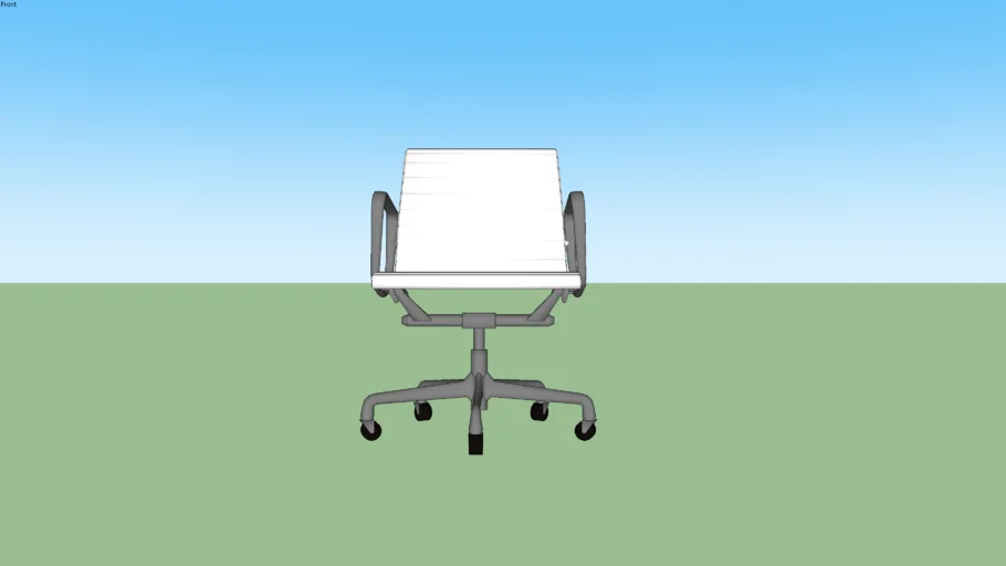 Ripple Ivory Leather Office Chair - Crate & Barrel