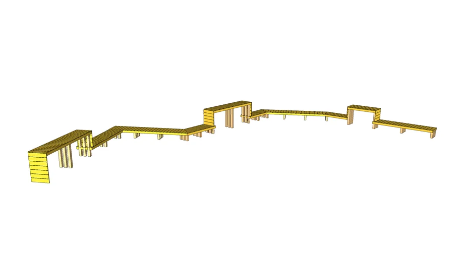 Brinquedo infantil de madeira Bicho amarelo _ Bicho amarelo wooden playground set