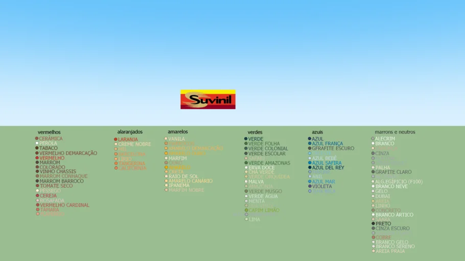 suvinil cores prontas