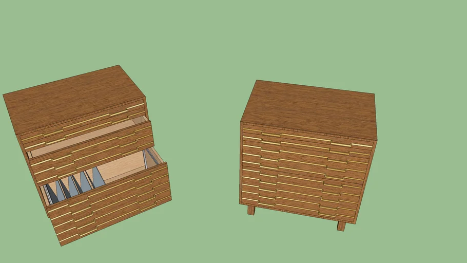 Inline Brass Filing Cabinet by CB2