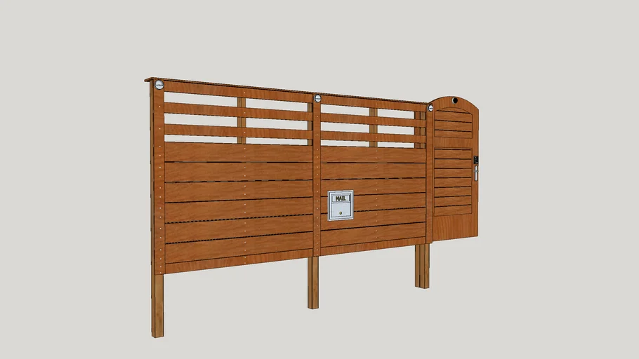 WOODEN FENCE SECTION W/GATE