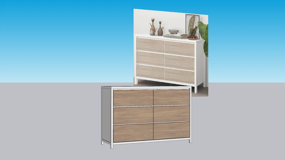 Amazon - Dresser for Bedroom - Modern Bedroom Dresser with 6 Drawers