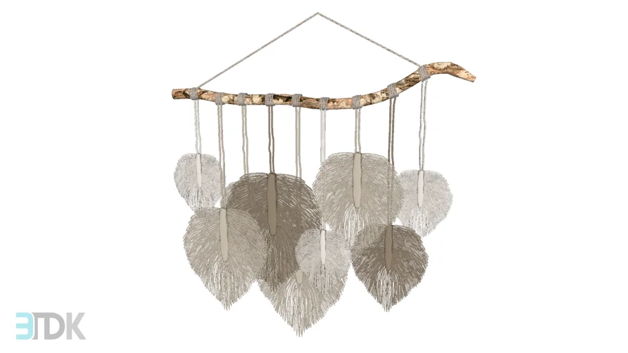 Macrame Folhas de decoração