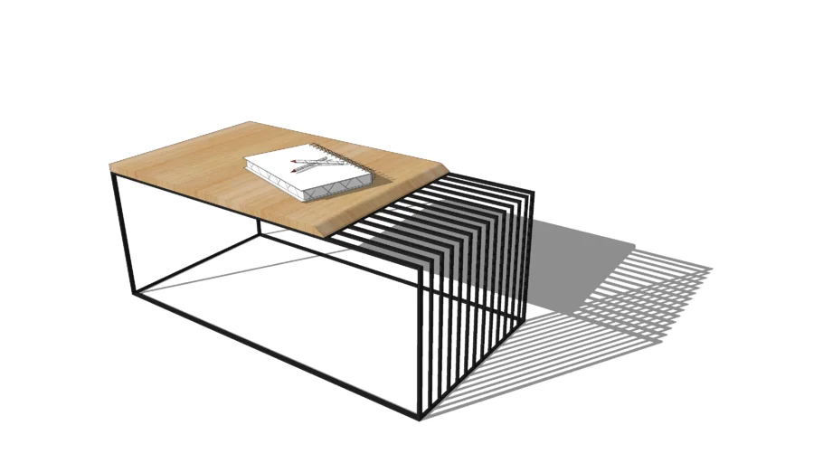 CENTRE TABLE+STAND+COFFEE TABLE+BOOK+METAL+MODERN+BLACK