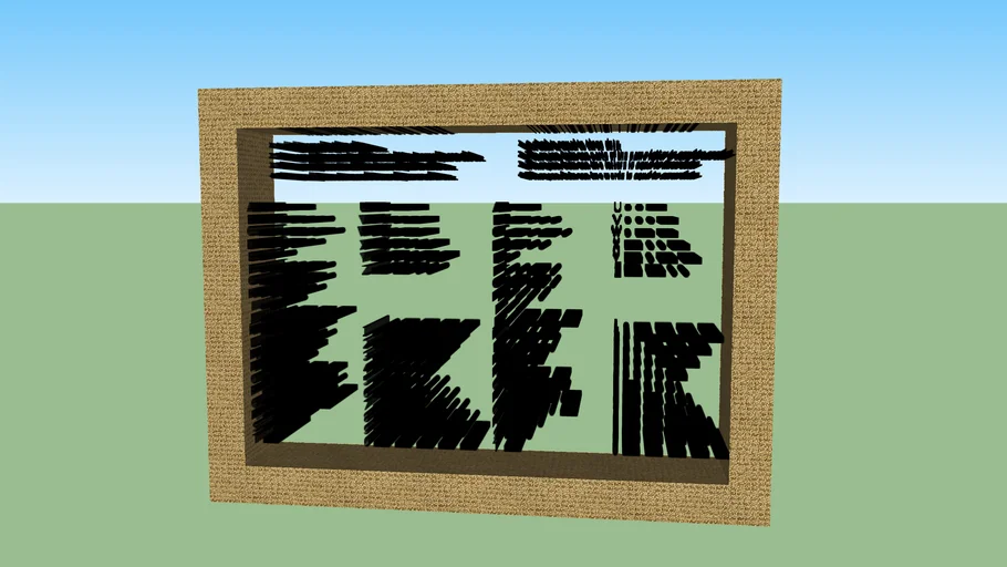 3D text from 2D planes effect