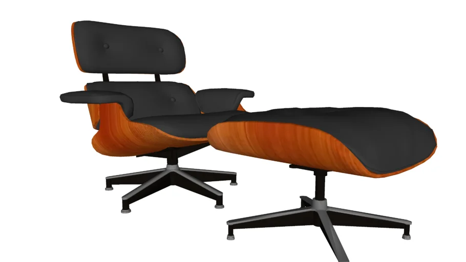 Eames Lounge Chair & Ottoman in Santos Palisander