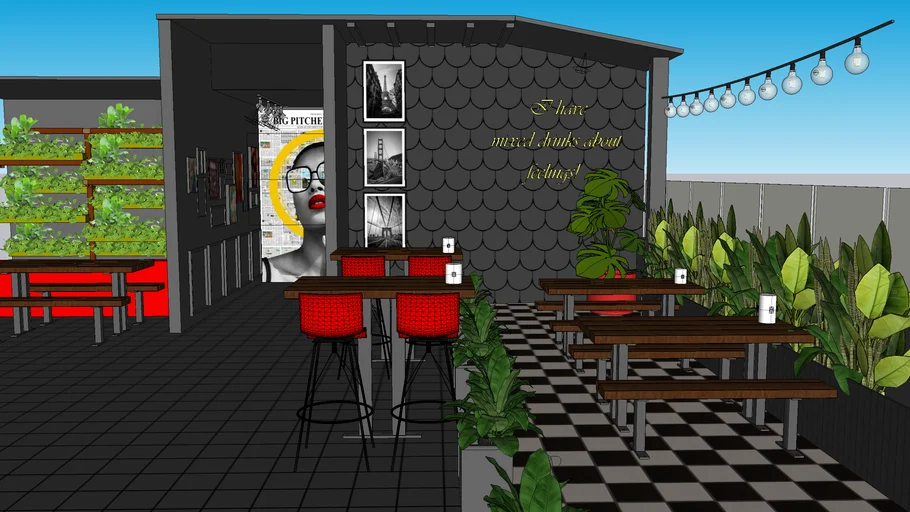 Roof top bar area