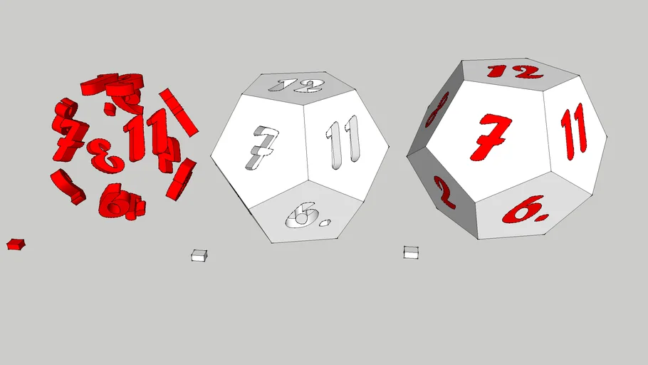 dice 12 sided dodecahedron 