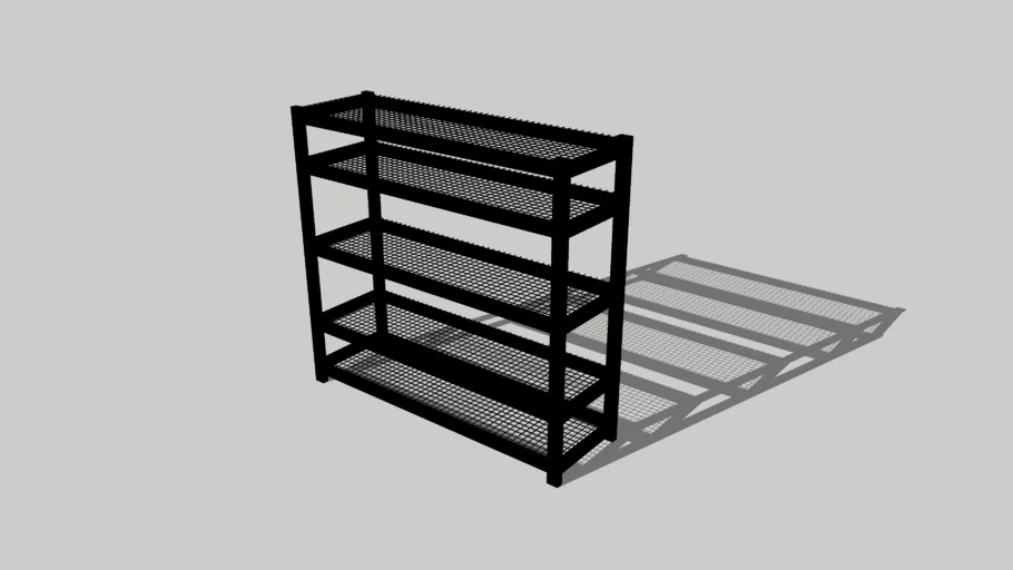 Rack malla metálica negro