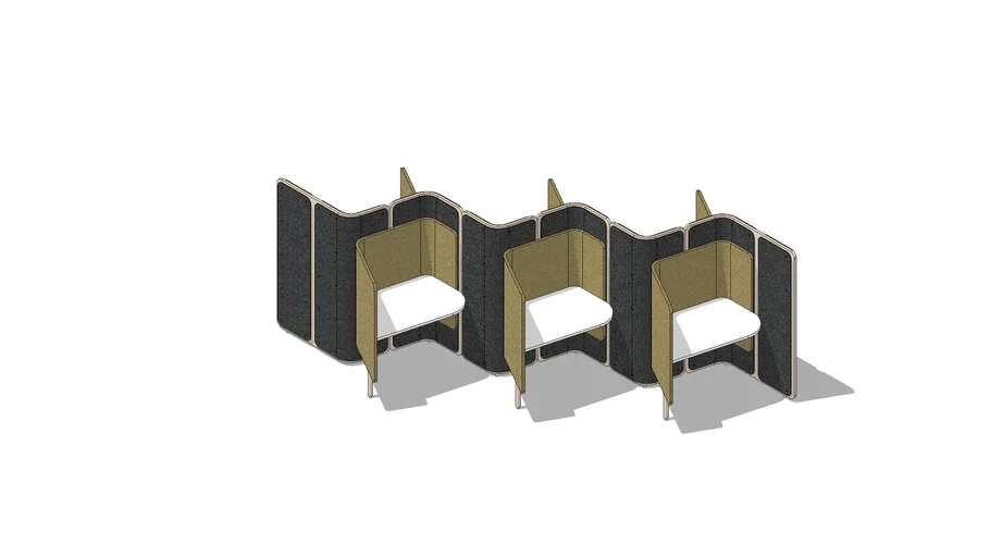 Private Work Booth Six Person : COPPICE-LIBRARY-06 : Orangebox