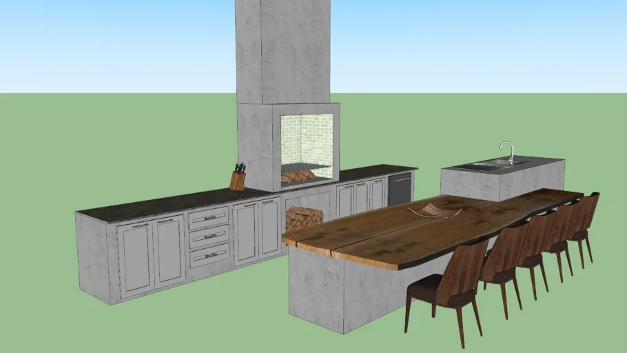 BAR EXTERIOR CON ASADOR