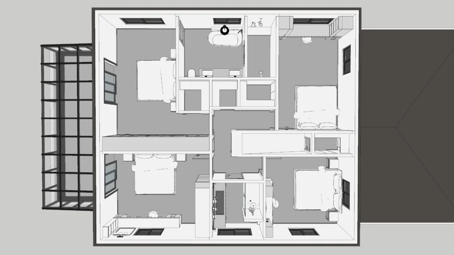 AF 3rd floor layout rev3 | 3D Warehouse