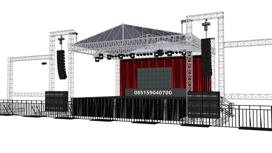 STAGE RIGGING 12 X 10 WITH DYNAMIC COMPONEN