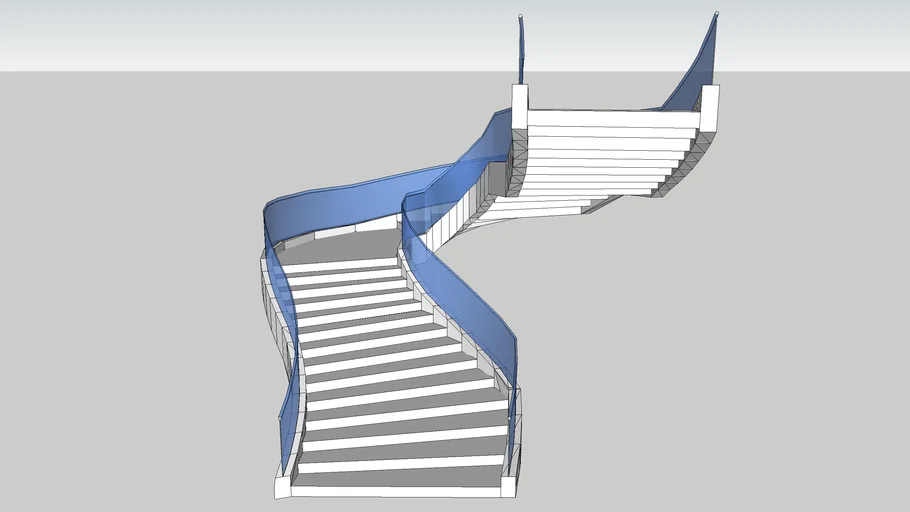  Spiral staircase-旋轉扶手樓梯模型