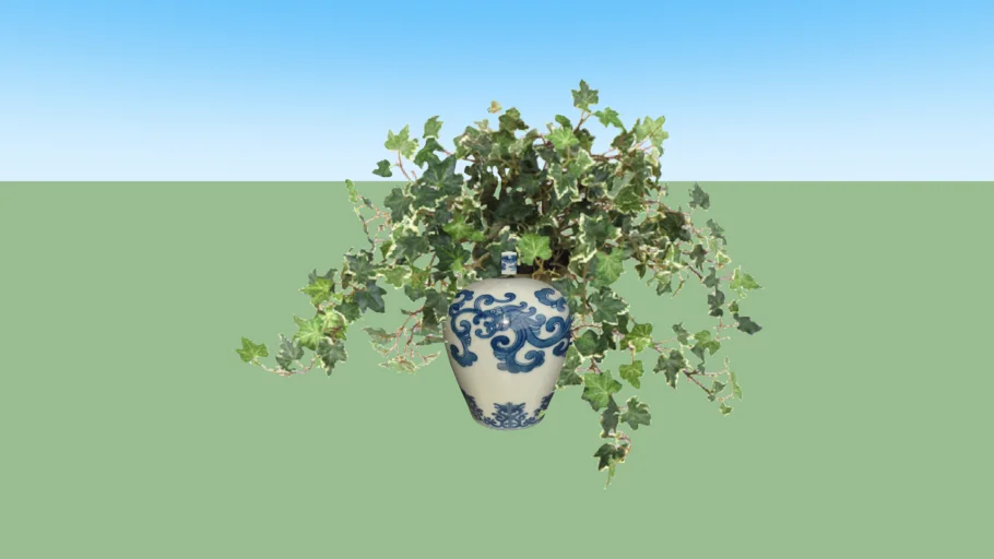 Ginger Jar with Ivy