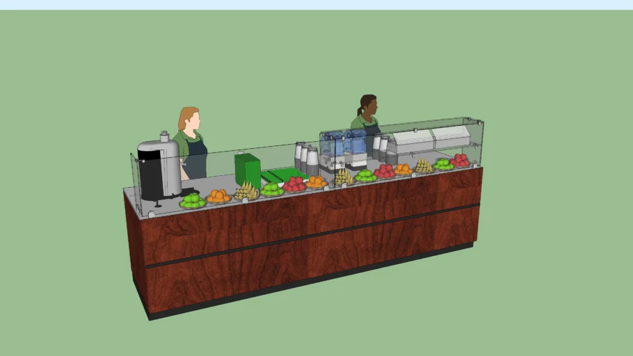 12 ft Juice bar with equipment