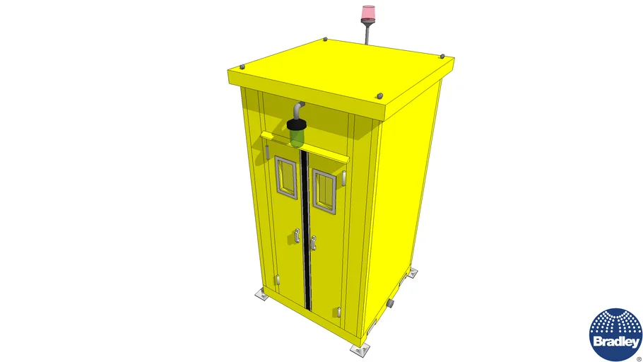 Outdoor Enclosed Safety Shower with Tepid Water Inlet