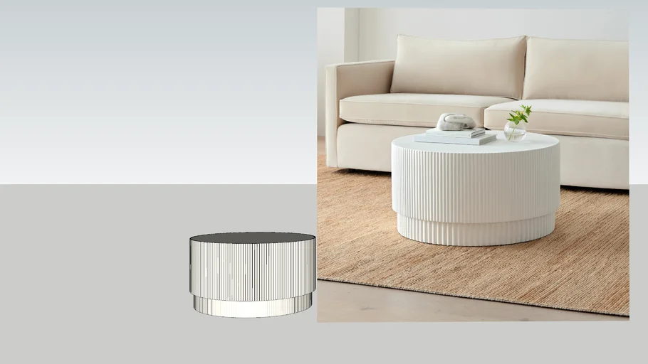 WEST ELM - Fluted Coffee Table