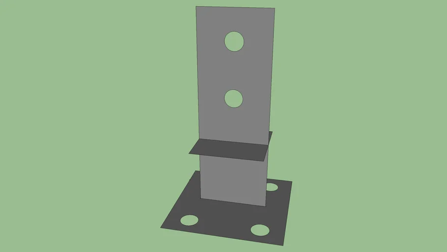 pied de poteau 130mm en âme avec platine stud foot