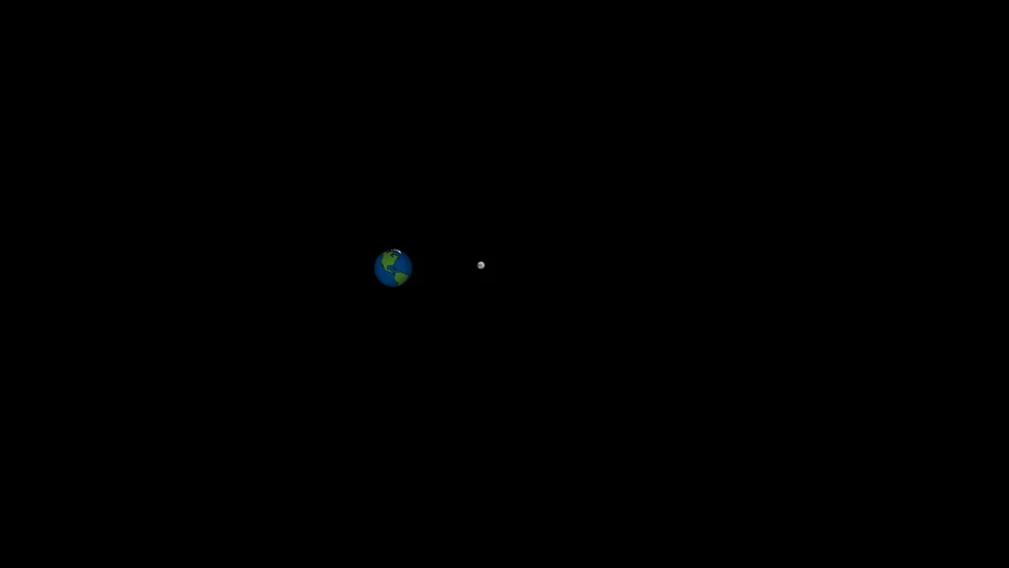Moon - Earth Orbit Animation
