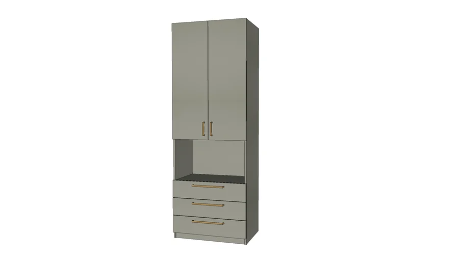 3-in-1 Wide Wardrobe (30" Wide)