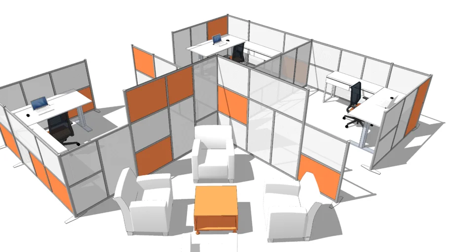 Modern Office Partitions Configuration by iDivide