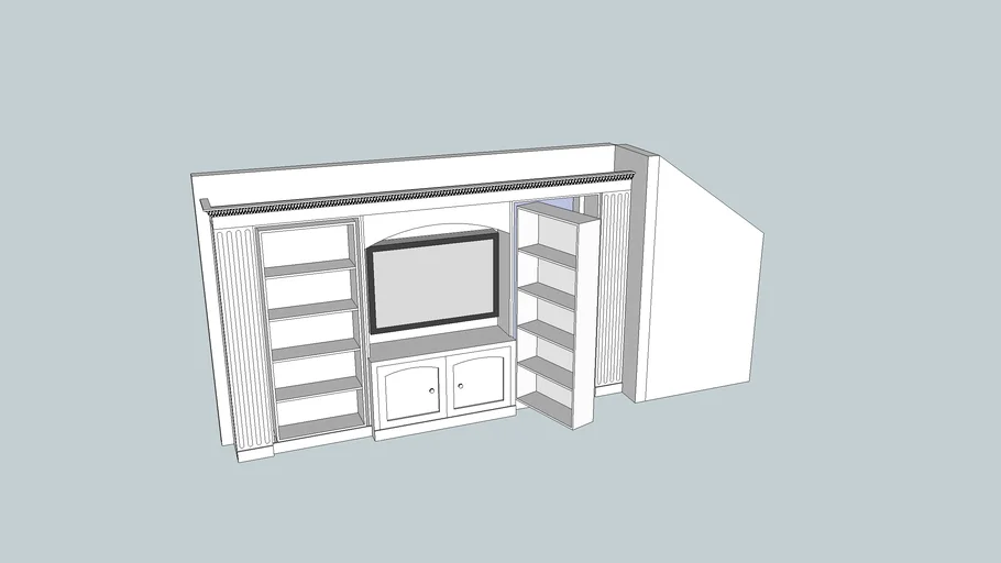 Entertainment Center Secret Door