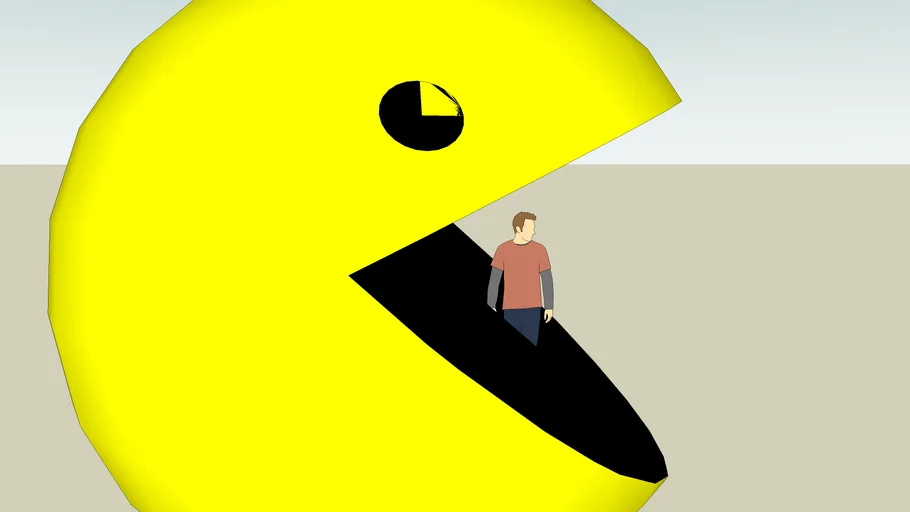 pacman eating a man | 3D Warehouse