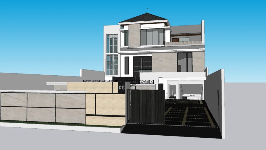 RUMAH MINIMALIS MODERN 3 LANTAI + BASEMENT