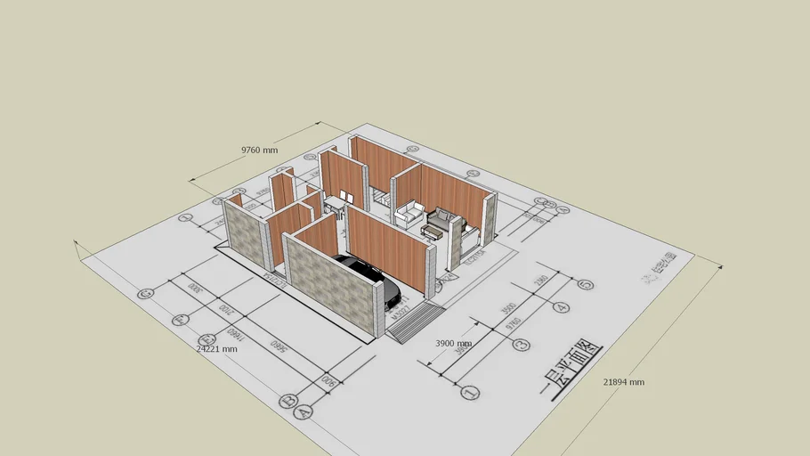 平面設計圖建模練習