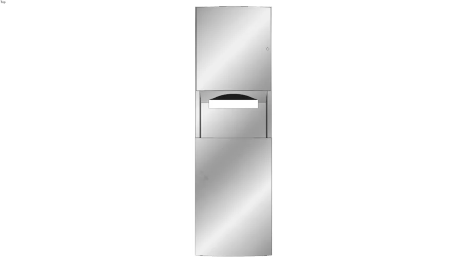 Recessed Paper Towel Dispenser-Waste Receptacle