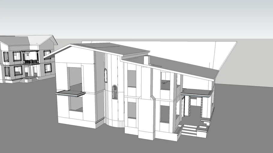 House - Sloping roof structure