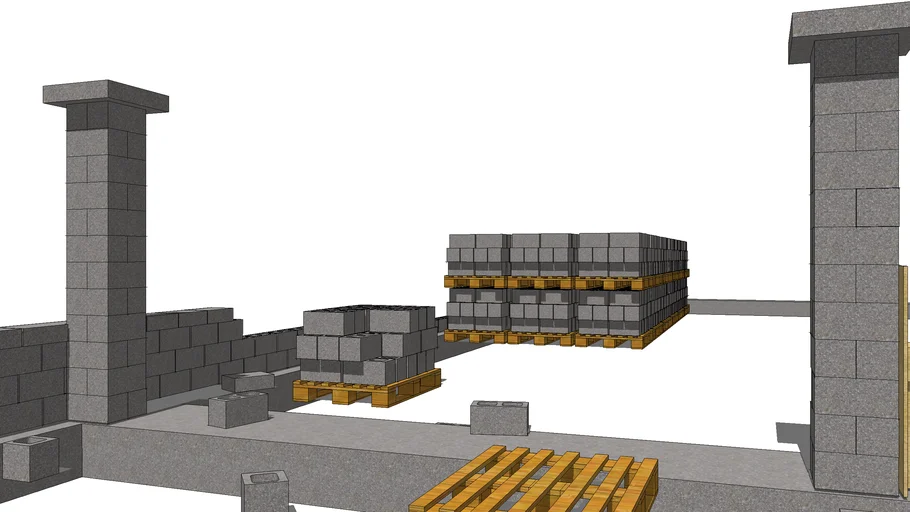 xtrmexport.com - Entrée poids-lourd en parpaings creux 400x200x200...