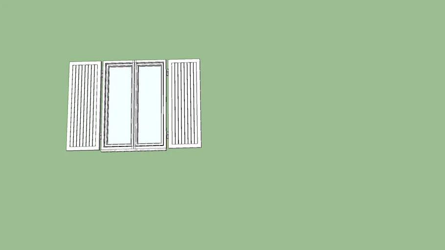 Window with shutters