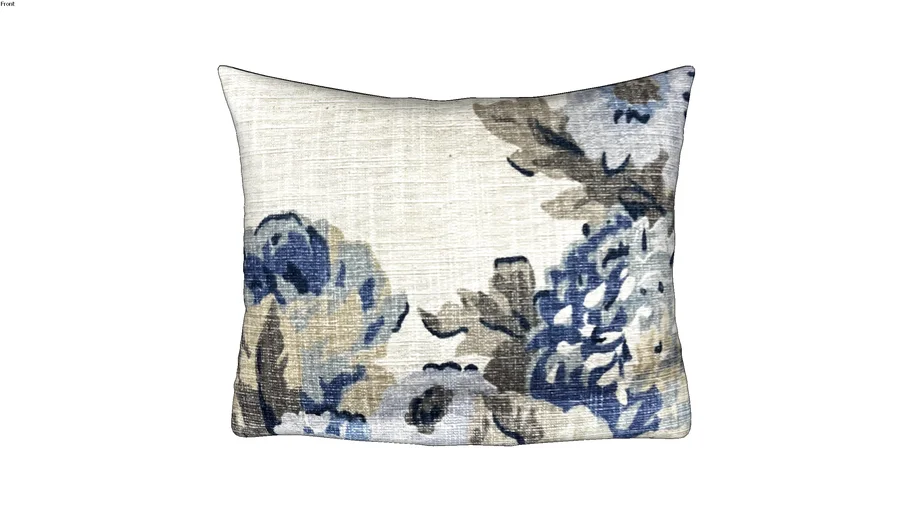 Traditional pillow blue creamy